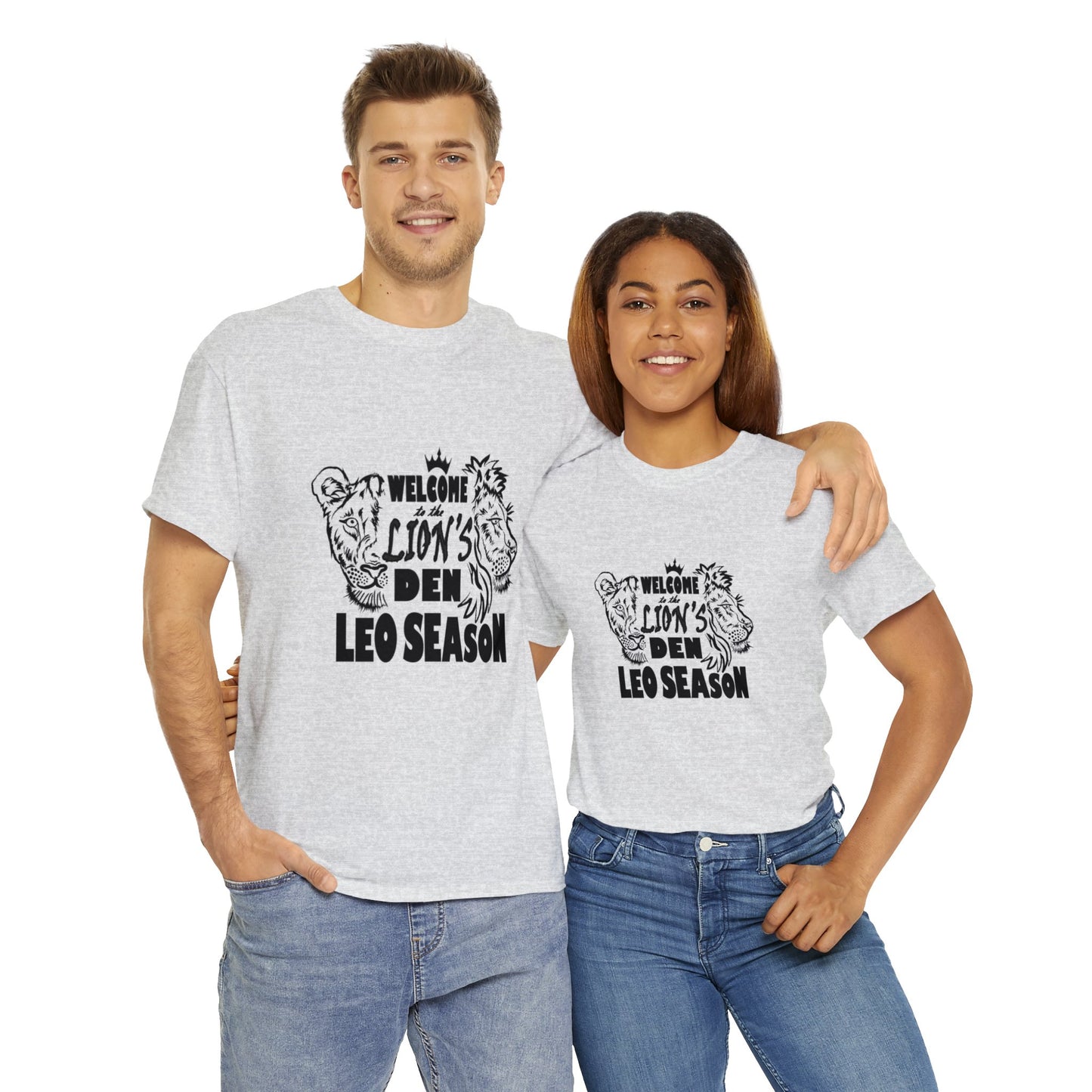 Lion's Den Heavy Cotton Lion and Lioness, King of the Jungle T-shirt