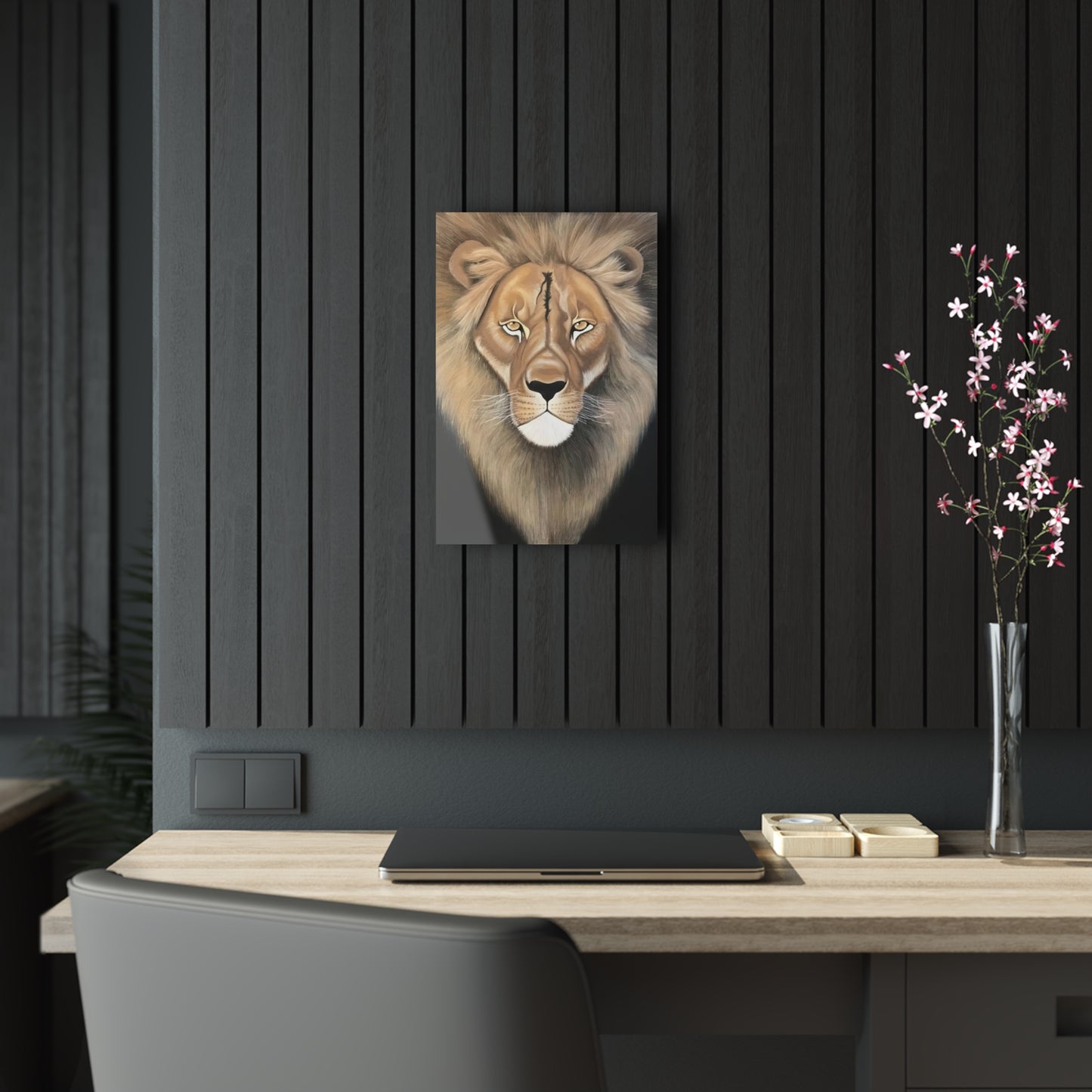 The King of the Jungle Acrylic Lion Print