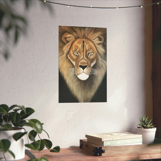 The King of the Jungle Poster Lion Print