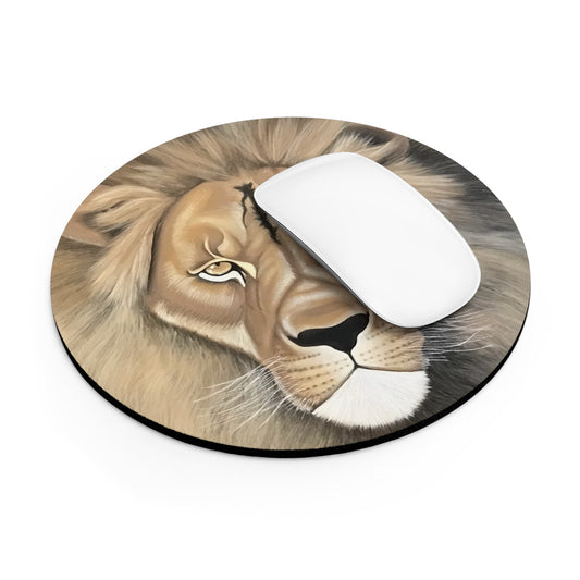 King of the Jungle Lion Face-Mouse Pad