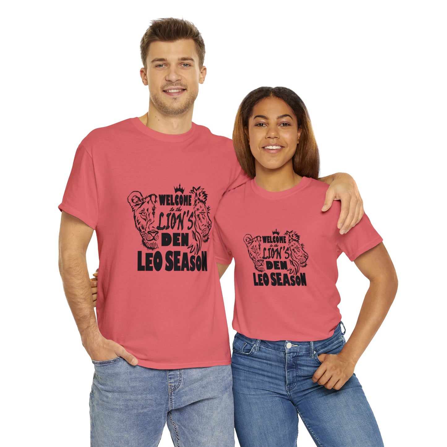 Lion's Den Heavy Cotton Lion and Lioness, King of the Jungle T-shirt