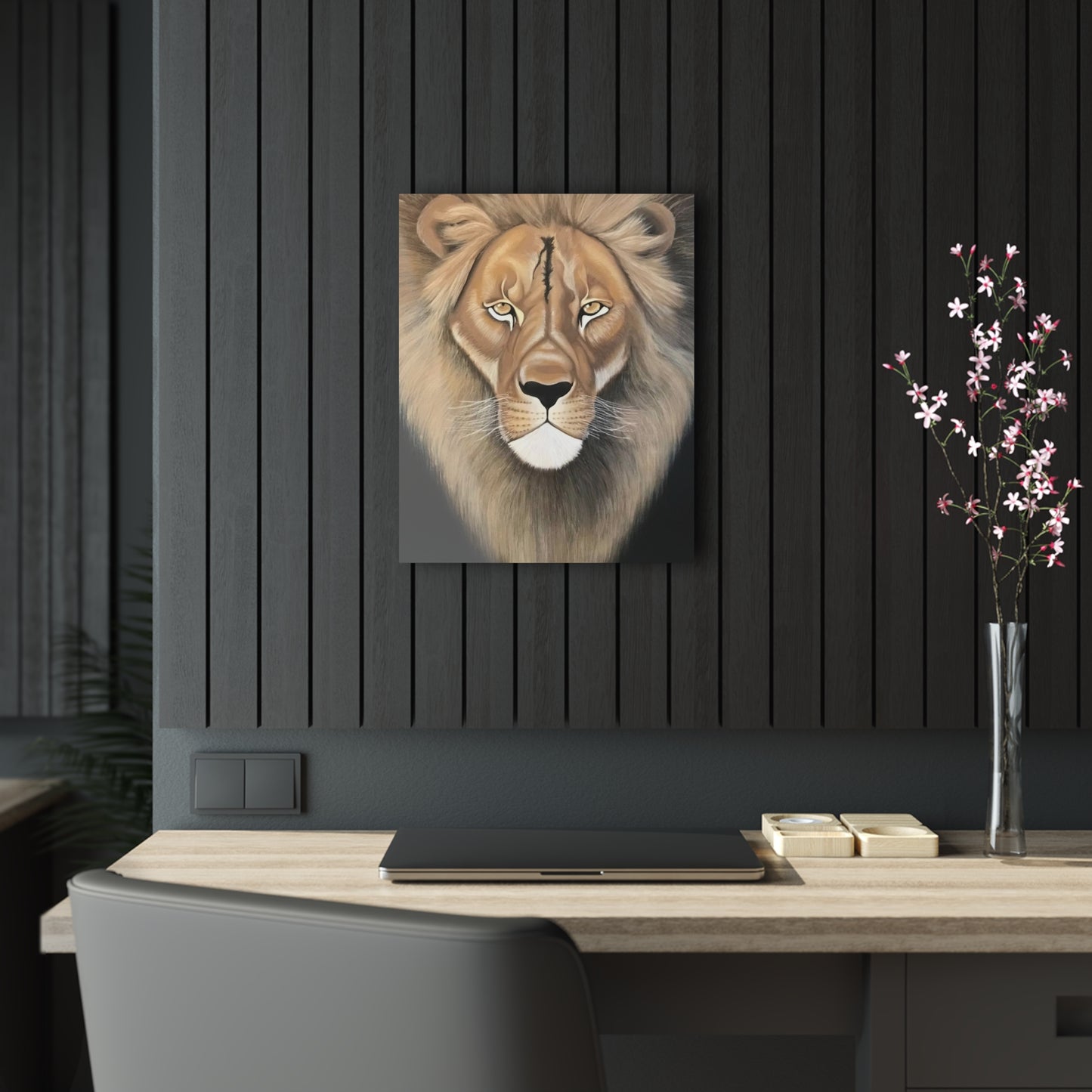 The King of the Jungle Acrylic Lion Print