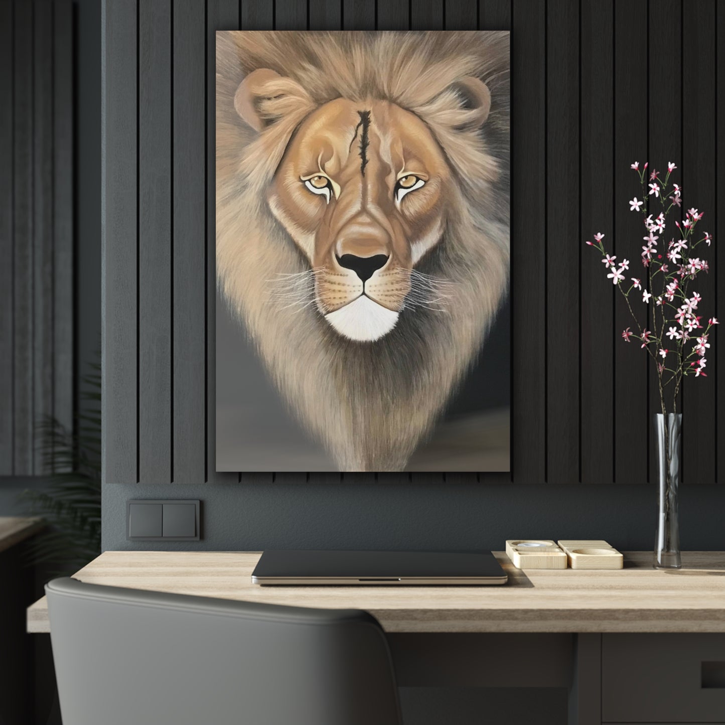 The King of the Jungle Acrylic Lion Print