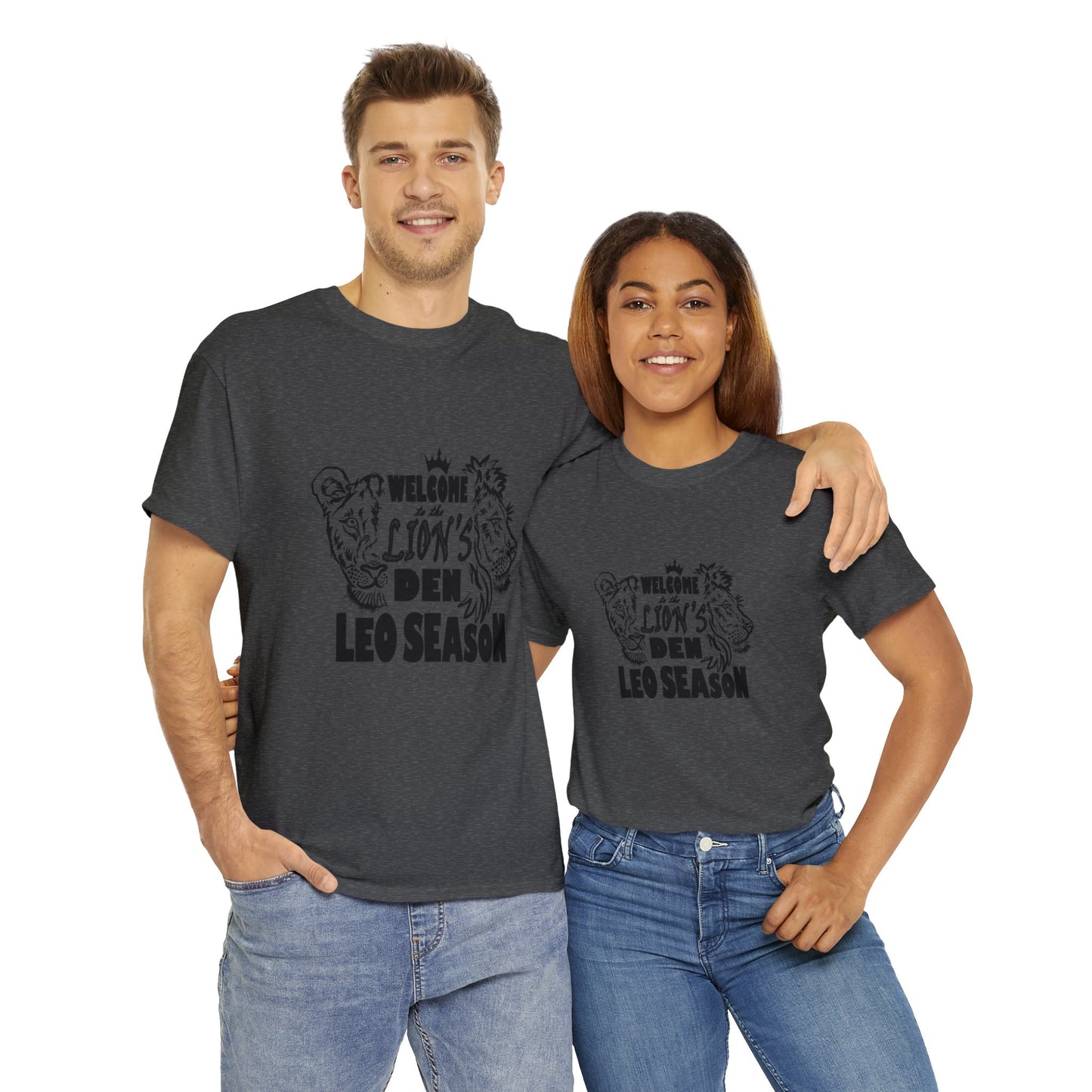 Lion's Den Heavy Cotton Lion and Lioness, King of the Jungle T-shirt