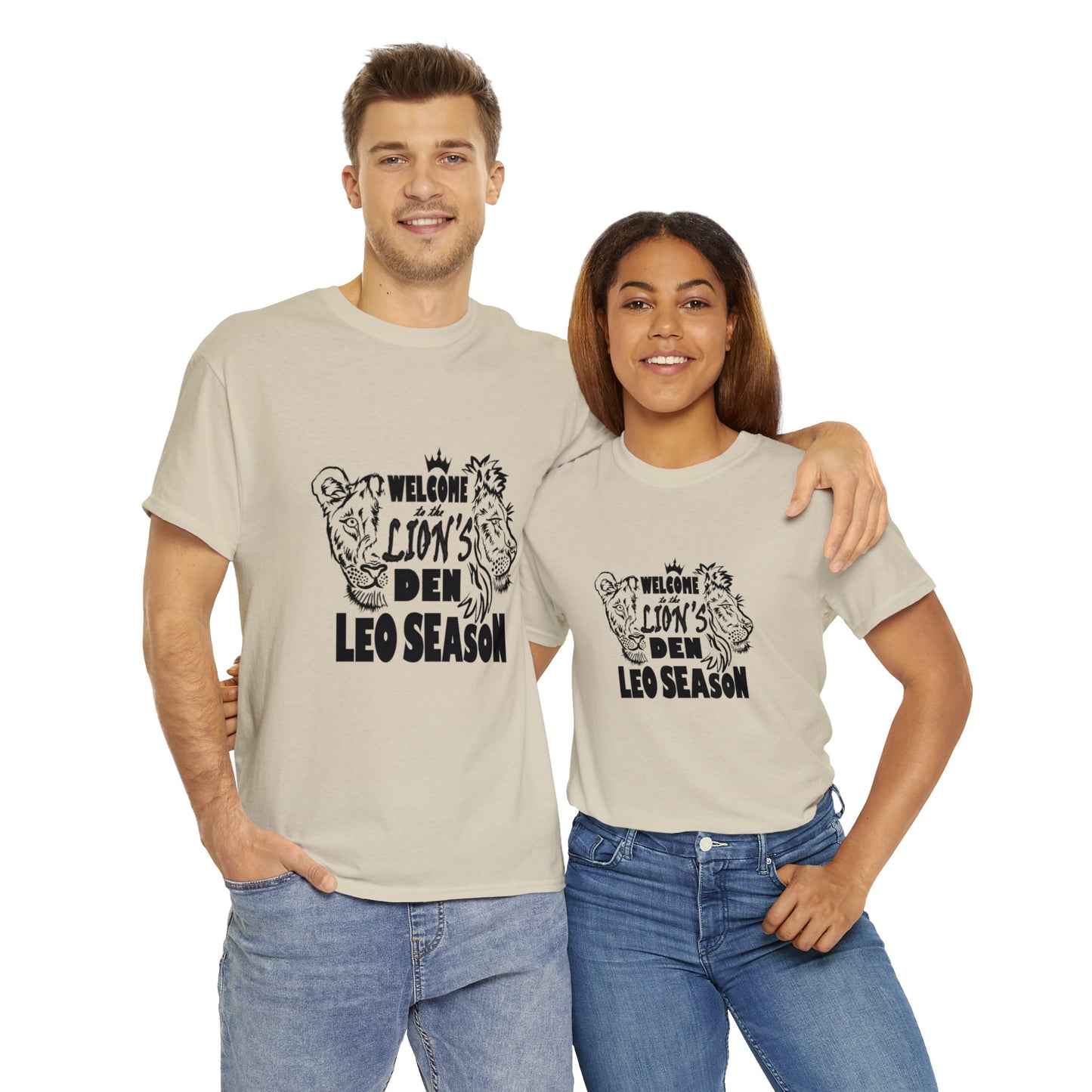 Lion's Den Heavy Cotton Lion and Lioness, King of the Jungle T-shirt