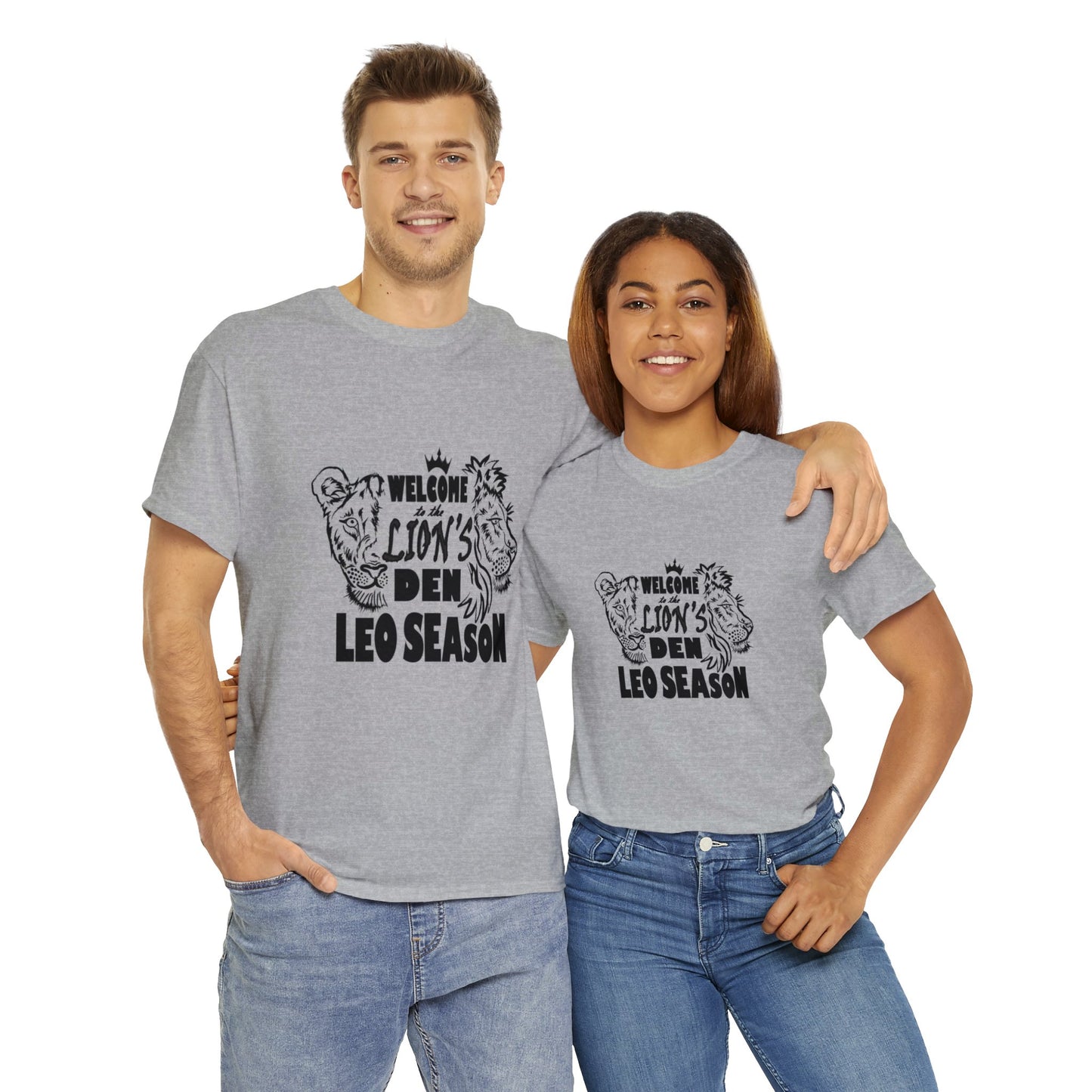 Lion's Den Heavy Cotton Lion and Lioness, King of the Jungle T-shirt