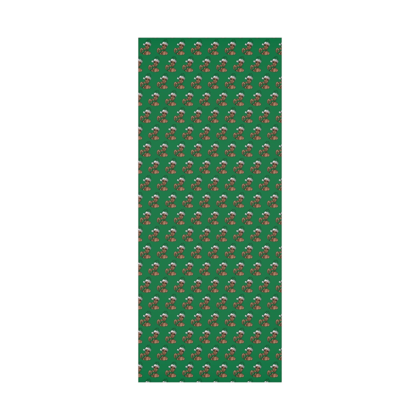 Green African Woman Gift Wrap Papers