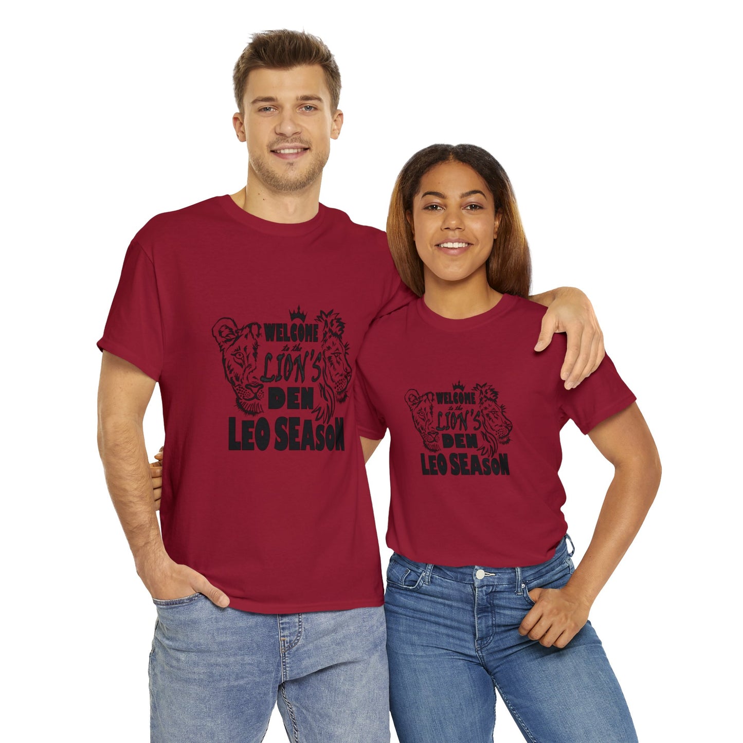 Lion's Den Heavy Cotton Lion and Lioness, King of the Jungle T-shirt