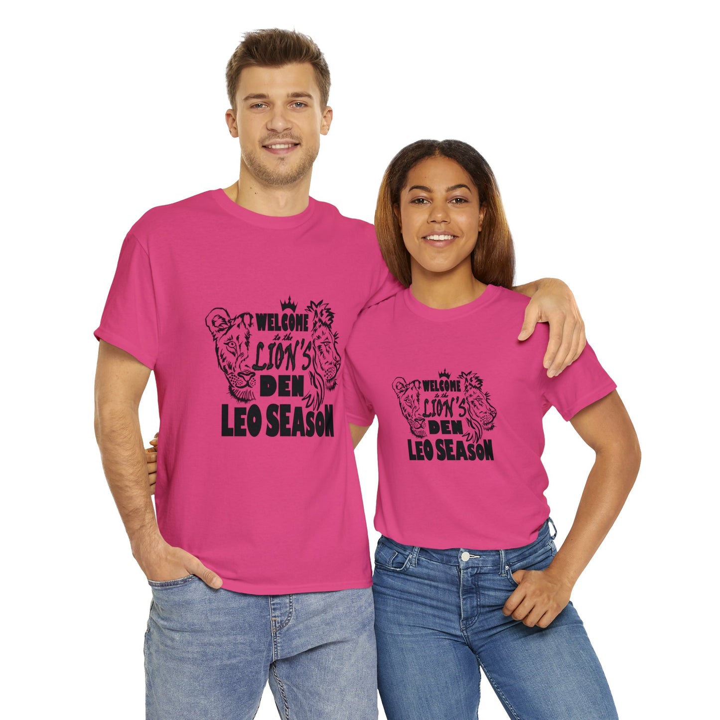 Lion's Den Heavy Cotton Lion and Lioness, King of the Jungle T-shirt