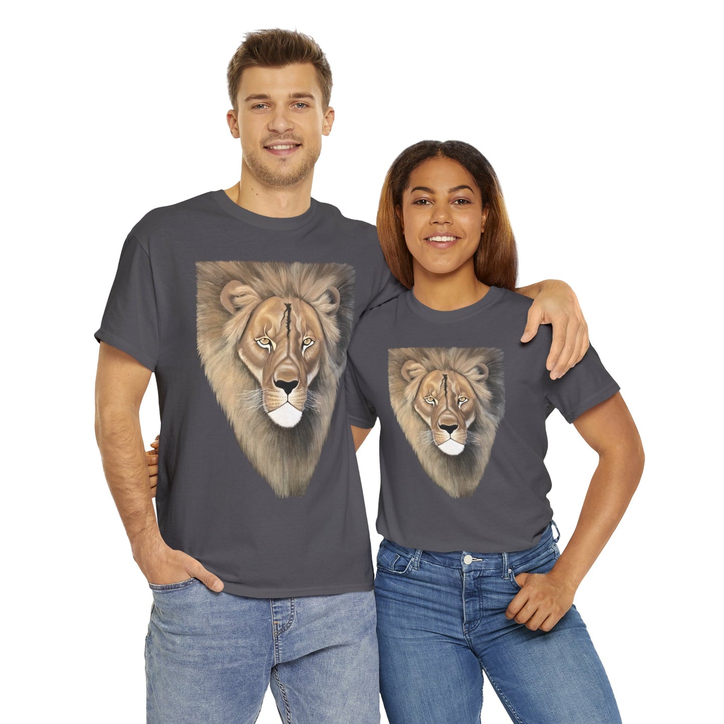 King of the Jungle Short Sleeve Heavy Cotton Lion T-shirt