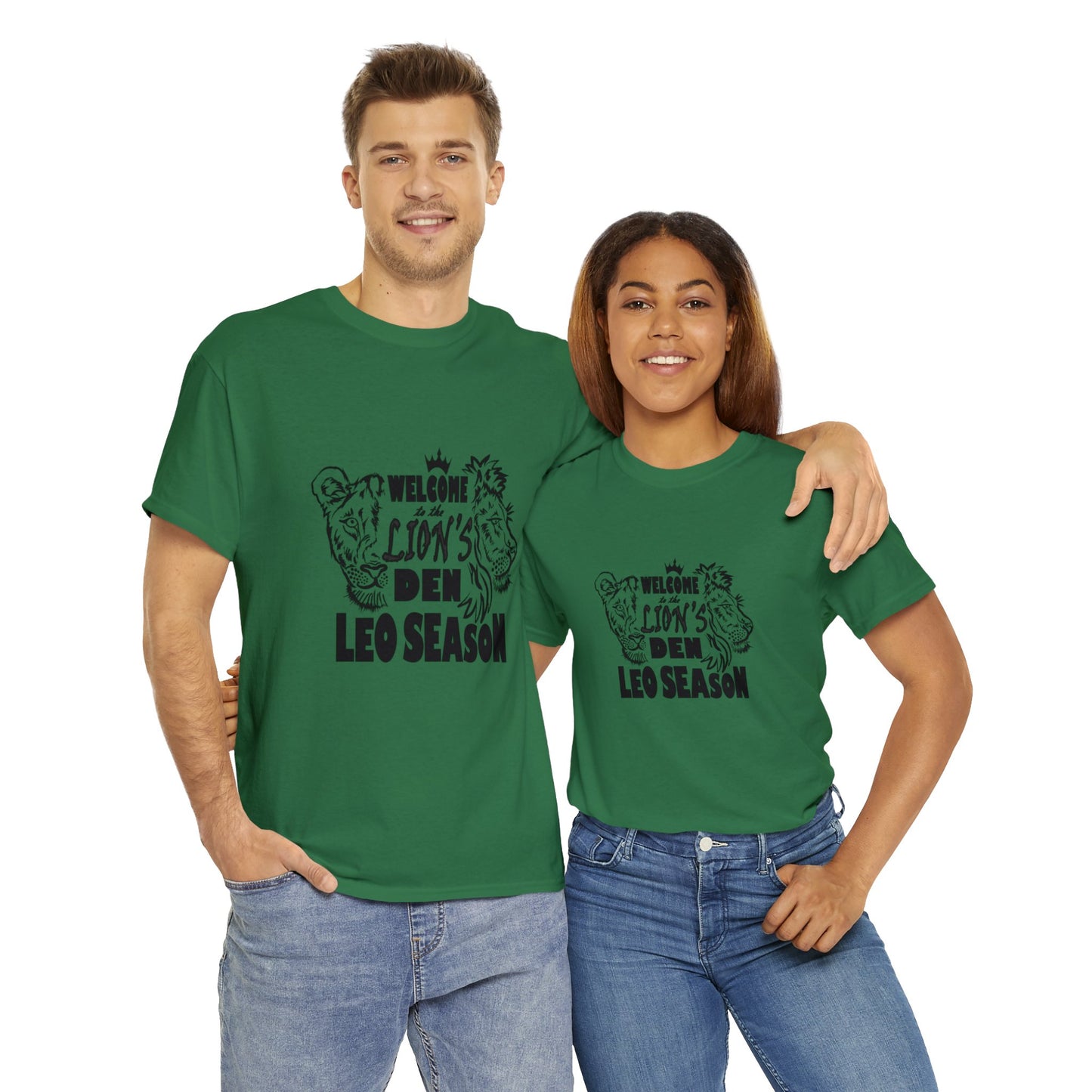 Lion's Den Heavy Cotton Lion and Lioness, King of the Jungle T-shirt