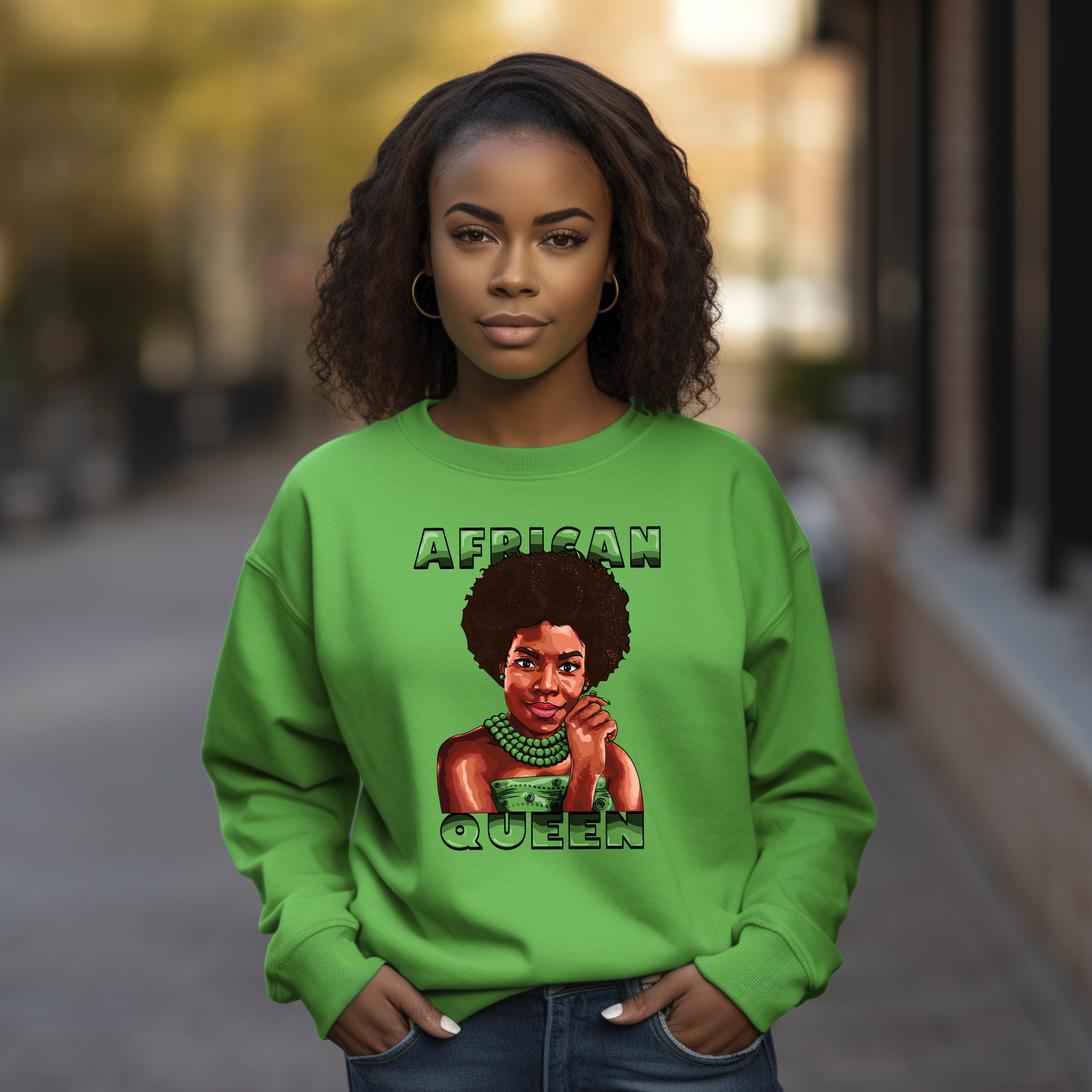 African Queen Crewneck Sweatshirt