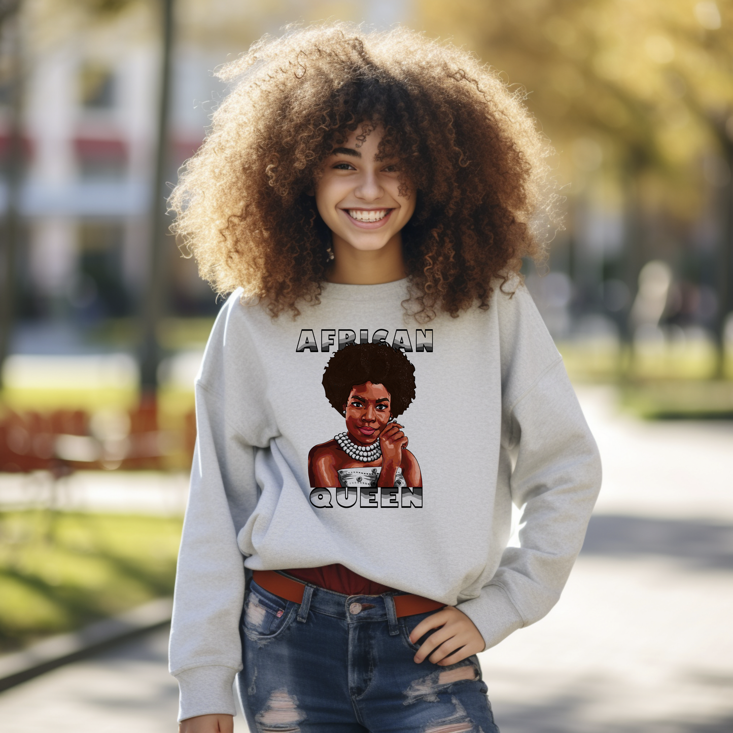 African Queen Crewneck Sweatshirt