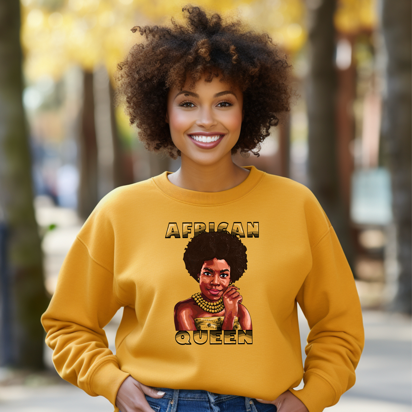 African Queen Crewneck Sweatshirt