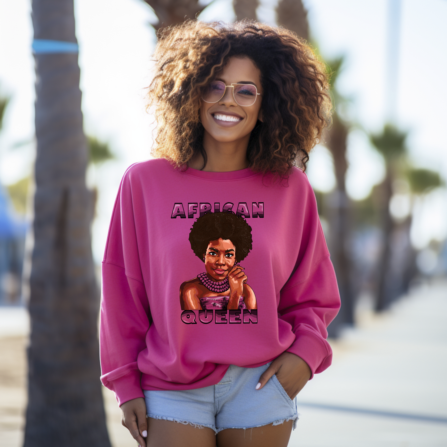 African Queen Crewneck Sweatshirt