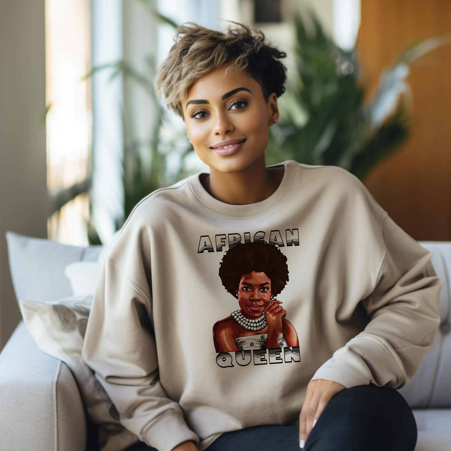 African Queen Crewneck Sweatshirt