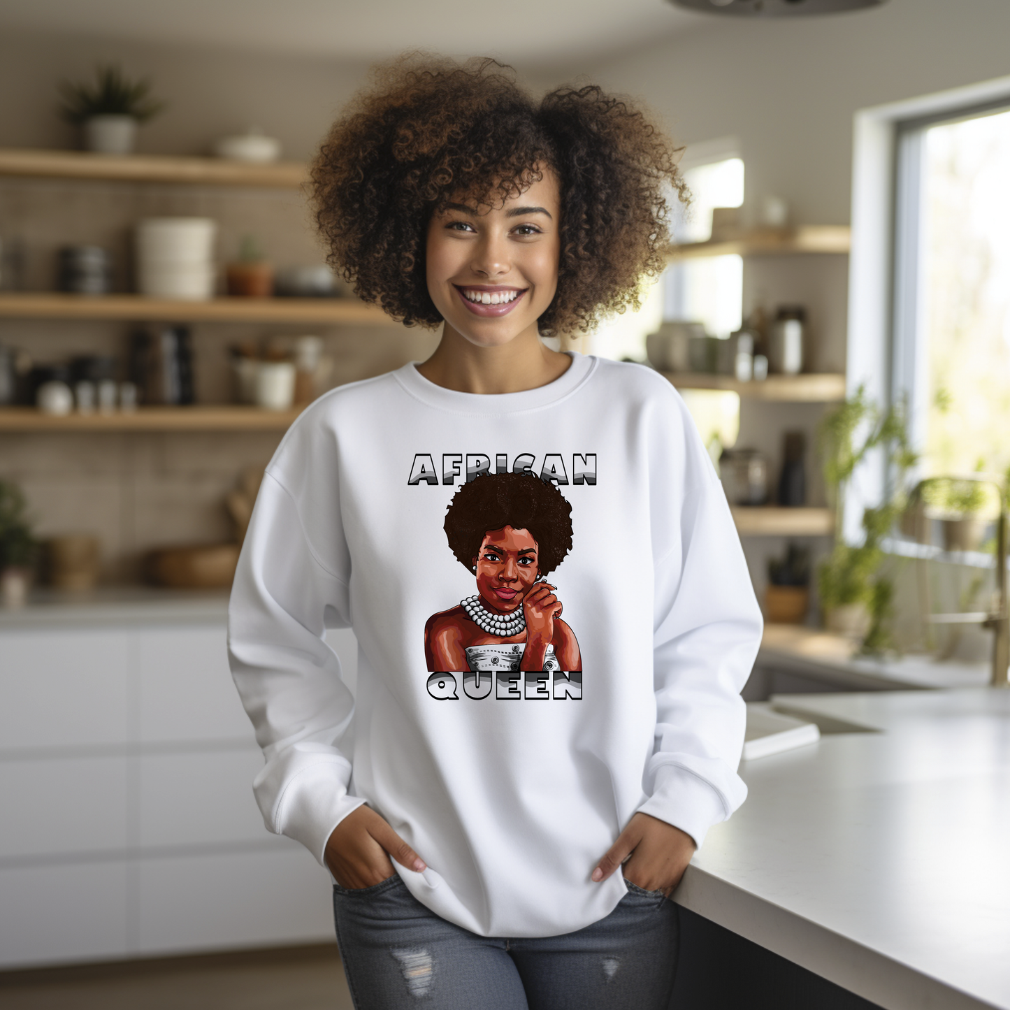 African Queen Crewneck Sweatshirt